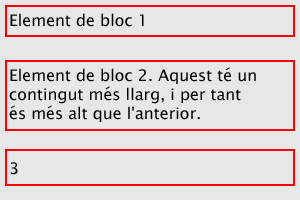 Elements de bloc